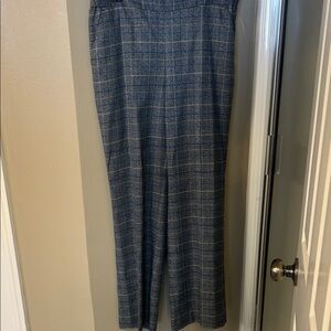 Kasper Black and Blue Plaid Fabric